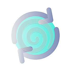 Synchronization flat gradient color ui icon