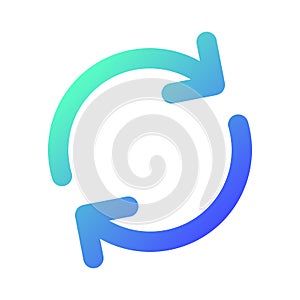 Synchronization pixel perfect gradient linear ui icon