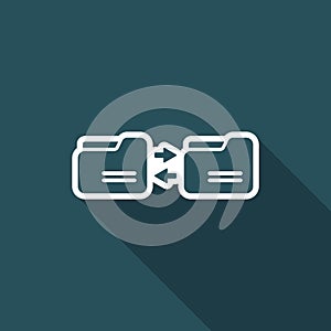 Synchronize folders - Minimal flat icon