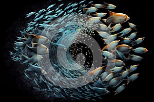 Synchronized Fish Mosaic, Made with Generative AI