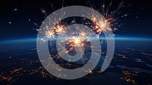 synchronized four point star