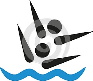 Synchronized swimmer pictogram