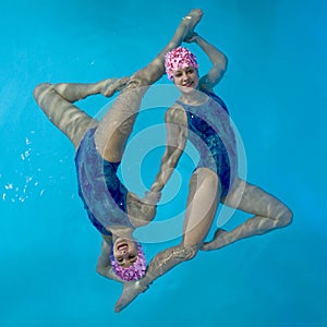 Synchronized swimmers photo