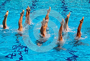 Synchronized swimmers photo