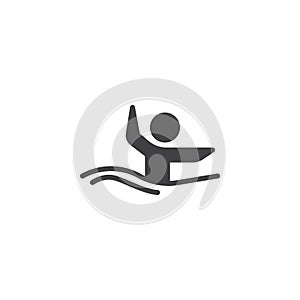 Synchronized swimming athlete vector icon