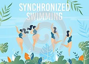 Synchronized Swimming a Courses Advertising Flat Banner
