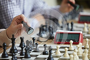 Synchronous chess move photo