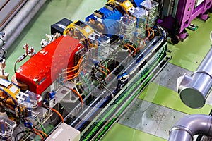 Synchrotron accelerator tunnel in synchrotron building