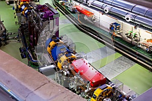 Synchrotron accelerator tunnel in synchrotron building