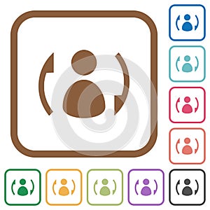 Syncronize contacts simple icons