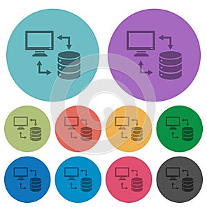Syncronize data with database color darker flat icons