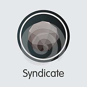 Syndicate Cryptographic Currency - Vector Graphic Symbol. photo