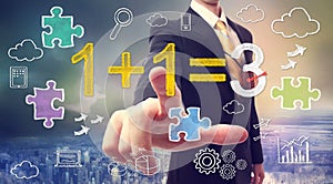 Synergy concept 1+1=3