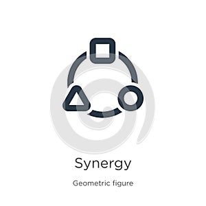 Synergy icon vector. Trendy flat synergy icon from geometry collection isolated on white background. Vector illustration can be