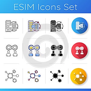 Synergy icons set