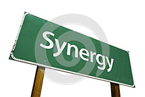 Synergy road sign