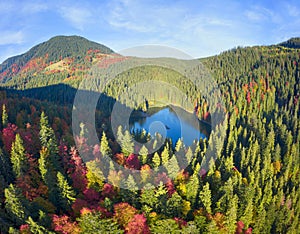 Synevyr lake autumn mountains