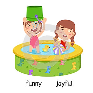 Synonyms funny and joyful