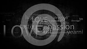 Synonyms for the word love