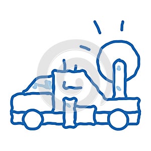 Synoptic Truck doodle icon hand drawn illustration