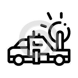 Synoptic Truck Icon Vector Outline Illustration