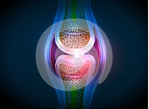 Synovial joint anatomy abstract bright design