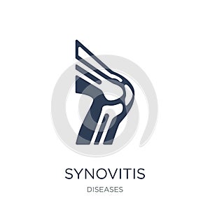 Synovitis icon. Trendy flat vector Synovitis icon on white background from Diseases collection photo