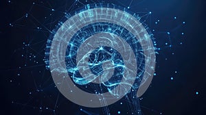 synpse digital brain schematic in a spiraling style