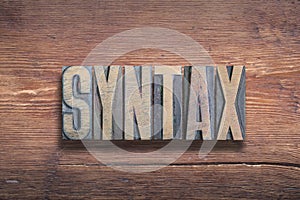 Syntax word wood photo