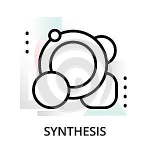 Synthesis concept icon on abstract background