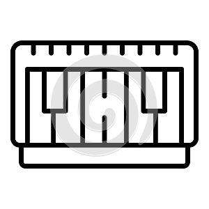 Synthesizer band icon outline vector. Dj music