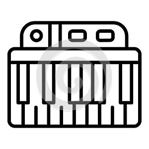 Synthesizer control icon outline vector. Dj music