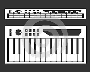 Synthesizer icon vector