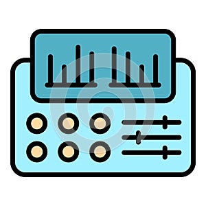 Synthesizer instrument icon vector flat