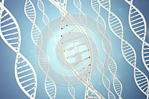Synthetic, artificial DNA molecule, the concept of artificial intelligence. 3d rendering