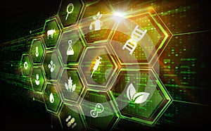 Synthetic Biology Concept - SynBio - Illustration with Biology-related Icons photo