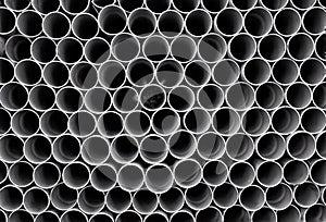 Synthetic Symphony: Abstract Composition of Interwoven Plastic Pipes