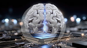 Synthetic thinking circuit: mechanized cognition, smart platform, neural response, internet mesh, futuristic input