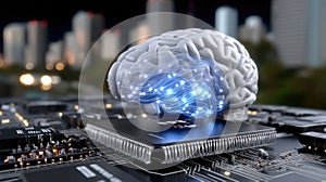 Synthetic thinking circuit: mechanized cognition, smart platform, neural response, internet mesh, futuristic input