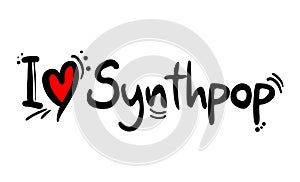 Synthpop music style love photo