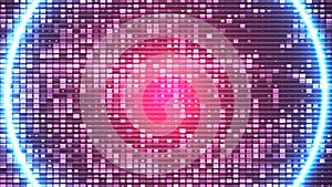 Synthwave Neon Background. Code Binary Backdrop. Big Data Vector Illustration. Bright Pink Glowing