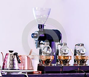 Syphon Coffee maker accessories and tools.