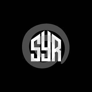 SYR letter logo design on BLACK background. SYR creative initials letter logo concept. SYR letter design