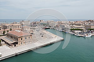 Syracuse, the dock of the new port, Sicily, Italy