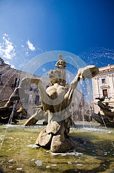 Syracuse, Piazza Archimede and Fountain of Diana