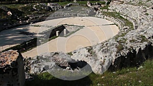 syracuse sicily italy roman amphitheater theater theatre coliseum ultra wide 578 v