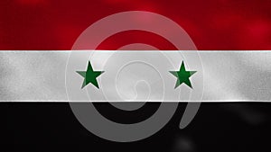 Syria dense flag fabric wavers, background loop