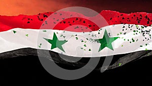 Syria Flag. The National Flag of Syria