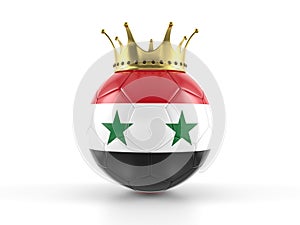 Syria flag soccer ball with crown