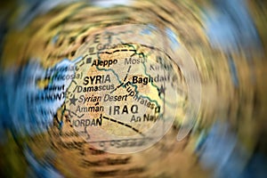 Syria and Iraq map photo